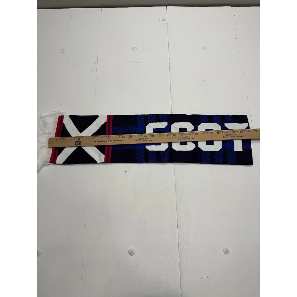 Scotland Supporter Scarf One Size Mens Blue Soccer Knit EUROSCARVES Flag Crest